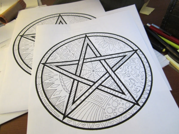 Zentangle Pagan Symbol Coloring Pages