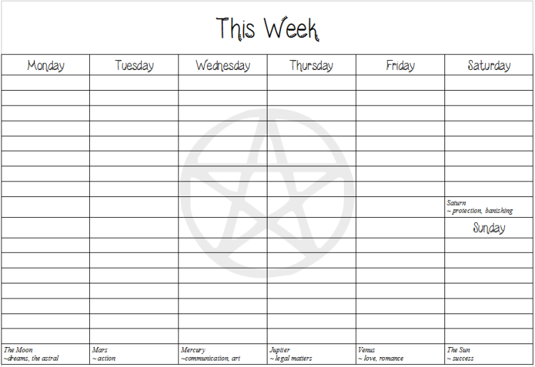 Weekly Organizers