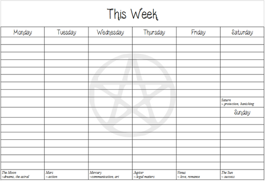 Weekly Organizers