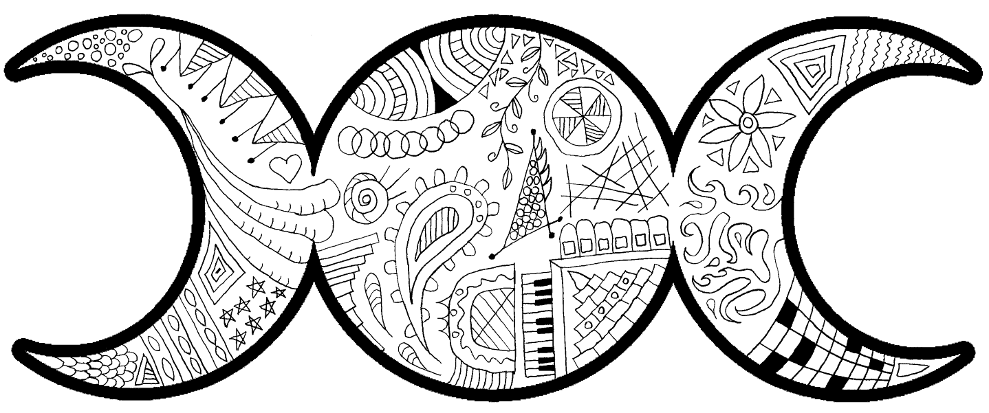 Zentangle Pagan Symbol Coloring Pages